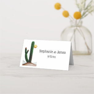 Carte De Placement Tall Flower Cactus dessin Vintage