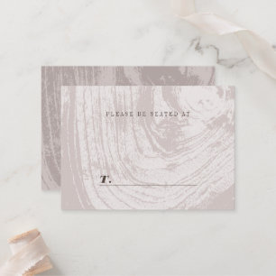 Carte De Placement Tan Rustic Woodgrain Texture Mariage de automne d'