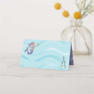Carte De Placement Tan Skin Purple Sirène Anniversaire