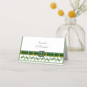 Carte De Placement Tartan vert