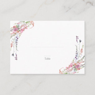 Carte De Placement Tendance Élégant Fleur Sauvage Floral Cortège de M