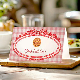 Carte De Placement Tente de Nourriture pour Anniversaire Coquette Lit