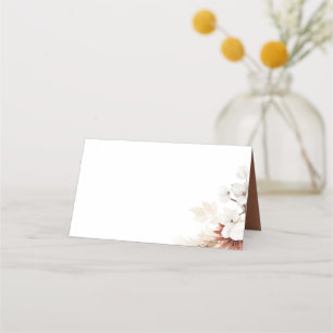 Carte De Placement Terracotta Blanc Floral Pampas Mariage