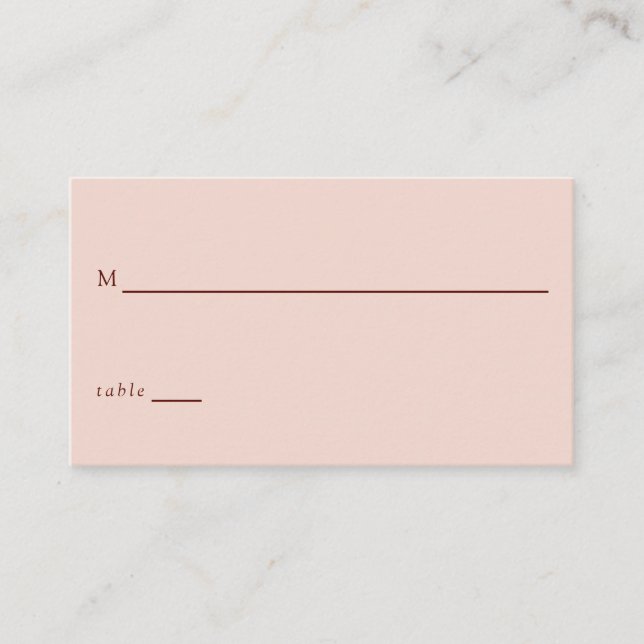 Carte De Placement Terracotta Bohême Mariage traditionnel moderne (Devant)