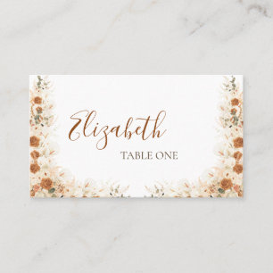 Carte De Placement Terracotta Calla Lily Mariage Aquarelle Boho