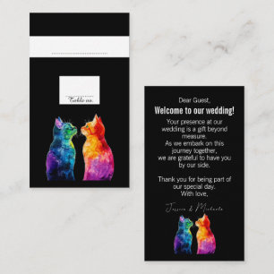 Carte De Placement Texte de charme à l'arrière A Rainbow Love