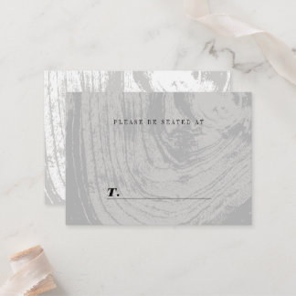 Carte De Placement Texture de bois rustique blanc Mariage d'hiver