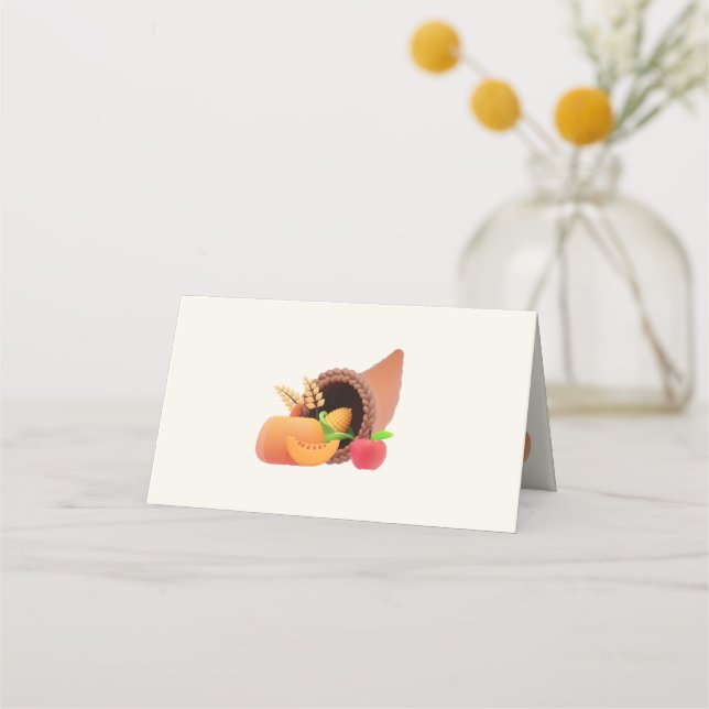 Carte De Placement Thanksgiving Turkey Bird (Dos)