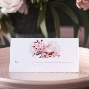 Carte De Placement Thé à haute nuptiale en fleurs de cerisier