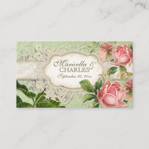 Carte De Placement Thé de dentelle Vintage moderne teint Hydrangea en
