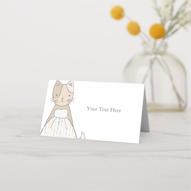 Carte De Placement Thème de chat Meowied Mariage Baby Shower (Devant)
