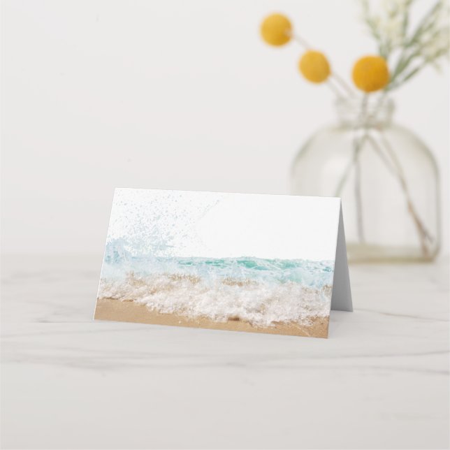 Carte De Placement Thème de mariage de plage vierge  (Devant)