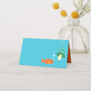 Carte De Placement Thème de poisson Baby shower de pêche pour pêcheur