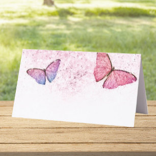 Carte De Placement Thème Papillon Fille Anniversaire Fête Nourriture