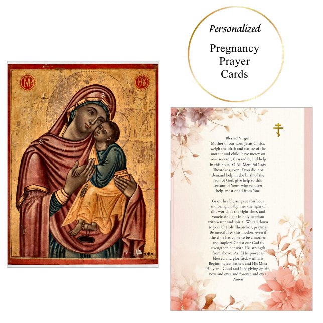 Carte De Placement Theotokos Christ Pregancy Card (Créateur téléchargé)