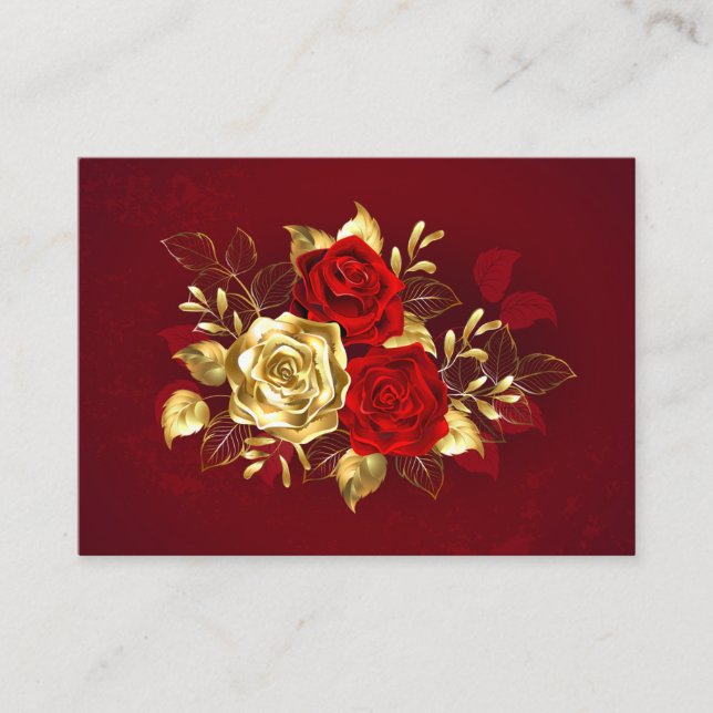 Carte De Placement Three Jewelry Roses (Devant)