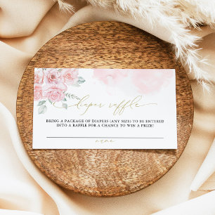 Carte De Placement Tirage de couche bébé fille printemps floral rose