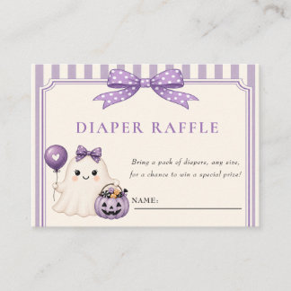 Carte De Placement Tirage de couche violet fantôme mignon Halloween
