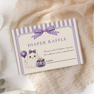 Carte De Placement Tirage de couche violet fantôme mignon Halloween