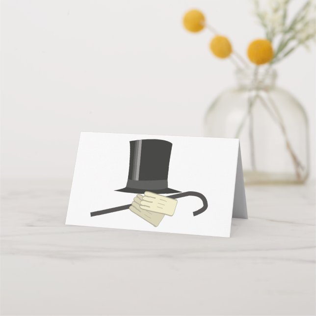 Carte De Placement Top Hat Canne (Devant)