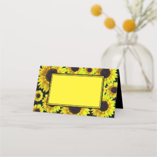 Carte De Placement Tournesol jaune vif -