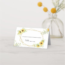 Tournesol Or Géométrique Rustique Mariage élégant