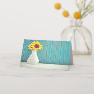 Carte De Placement Tournesols dans un vase