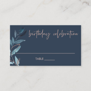 CARTE DE PLACEMENT TOUTE ANNÉE NAVY ROSE BLUE FOLIAGE WREATJOUR D'ANN