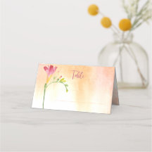 Tropical Freesia Watercolor Table Place
