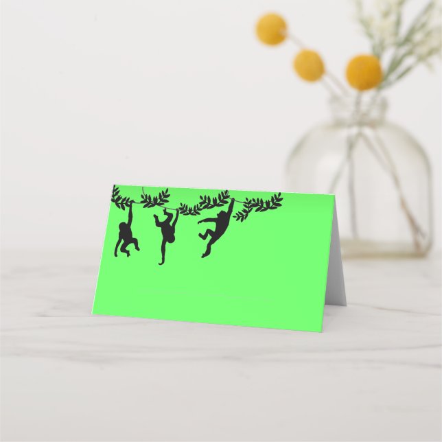 Carte De Placement Troupe de singes suspendus alignés (Devant)