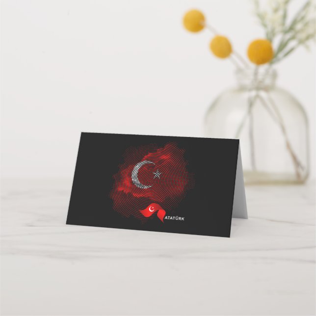 Carte De Placement Turkey flag (Devant)