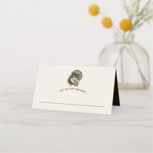 Carte De Placement Turquie sauvage   Thanksgiving Customisé Merci