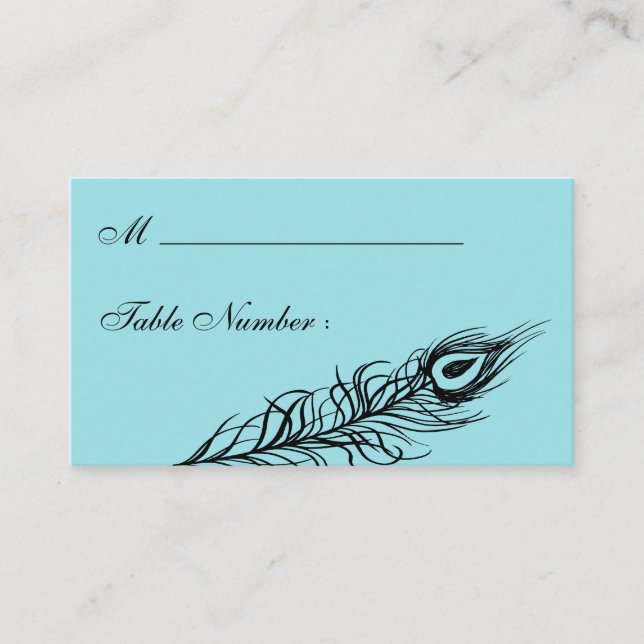 Carte De Placement Turquoise Shake your Tail Feathers Place Card (Devant)