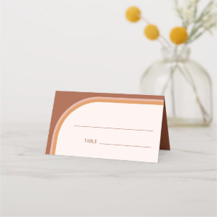 Carte De Placement Typographie d'arche en terre cuite moderne