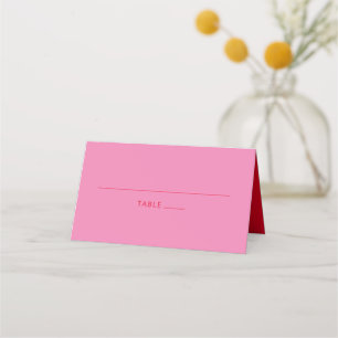 Carte De Placement Typographie moderne Gras Rouge brillant et Mariage