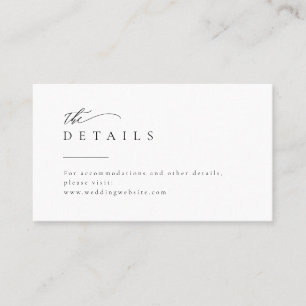 Carte De Placement Typographie simple et élégante Détails Mariage mod