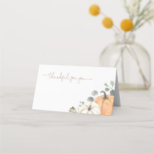 Carte De Placement Un Citrouille Russe Automne Thanksgiving