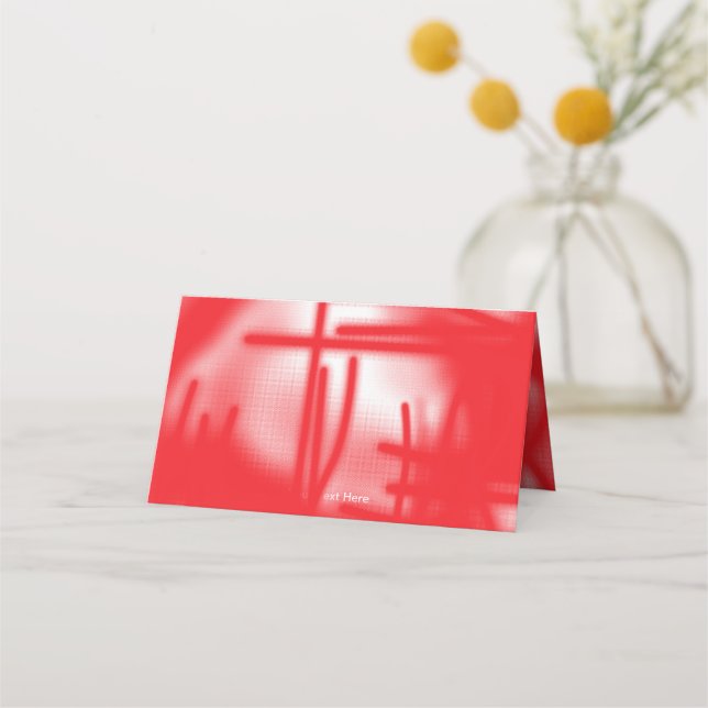 Carte De Placement Un design graphique avec sha rouge et orange audac (Devant)