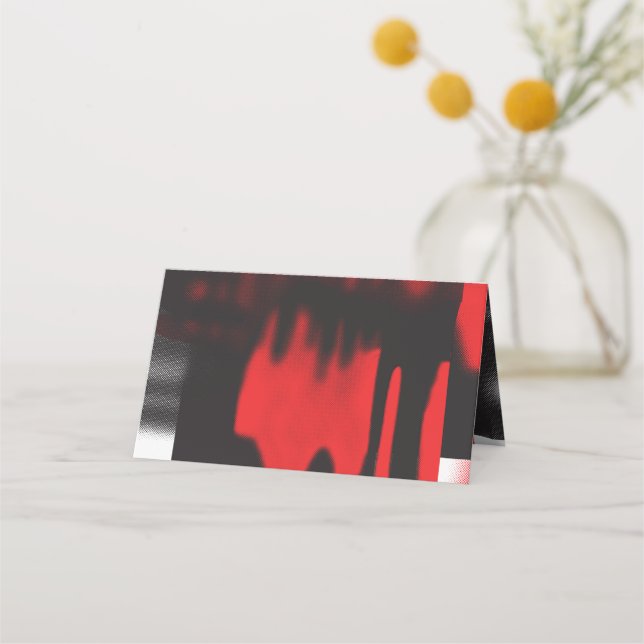 Carte De Placement Un design graphique rouge avec un habillage géomét (Devant)