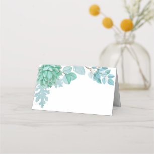 Carte De Placement Une carte de mariage succulente. Carte invité Cact