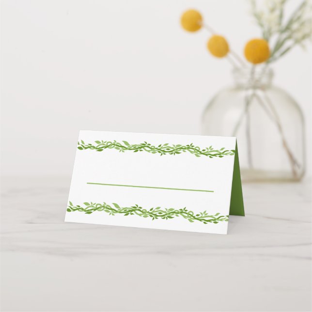 Carte De Placement Une élégance Woodsy | Vine Mariage Love Green (Devant)