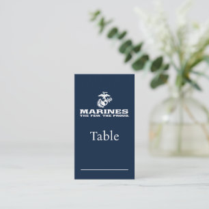 Carte De Placement USMC Les rares Logo Fiers Empilés - Blanc