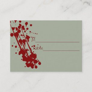 Carte De Placement Vampire Halloween Faux Mariages de sang