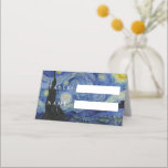 Carte De Placement Van Gogh Starry Mariage de nuit<br><div class="desc">Cartes mariages avec Vincent Van Gogh Peinture de nuit Starry arrière - plan</div>