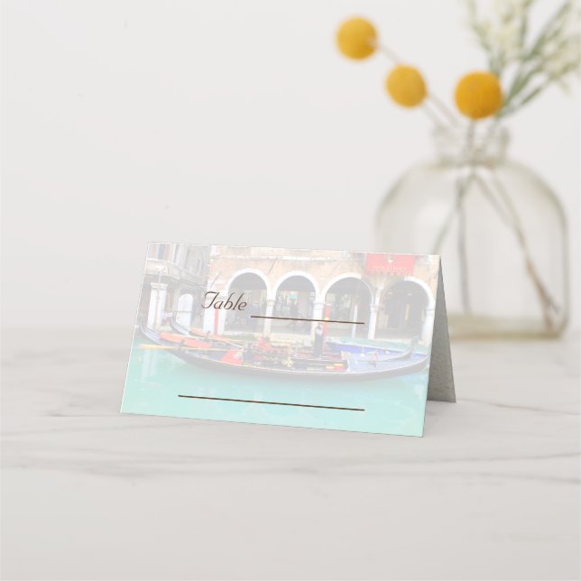 Carte De Placement Vénitienne Gondolas (Devant)