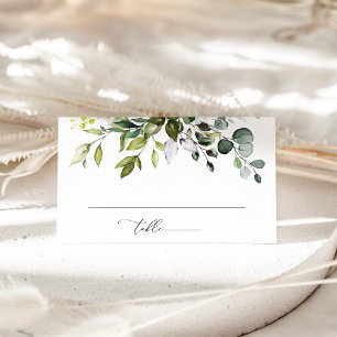 Carte De Placement Verdure, Eucalyptus Feuilles, Boho, Fête des marié