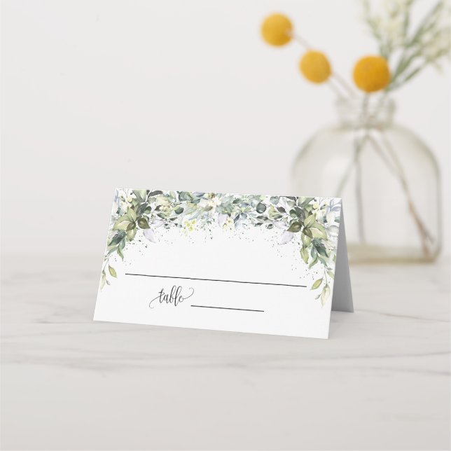 Carte De Placement Verdure Eucalyptus Salle de Bain Mariage Sièges Pl (Devant)