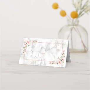 Carte De Placement Vert or roux Dusty rose floral