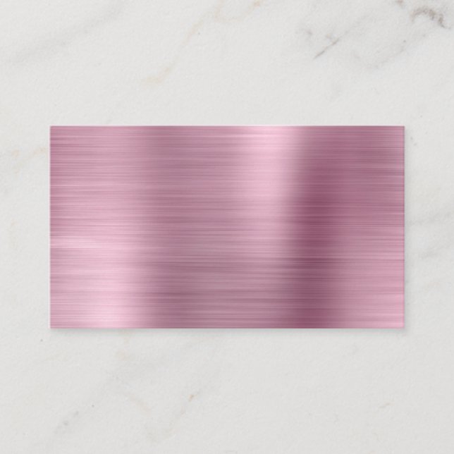 Carte De Placement Vide à huile métallique rose (Devant)