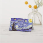 Carte De Placement Vincent Van Gogh Starry Nuit Vintage Art<br><div class="desc">Vincent van Gogh Starry Night Art Peinture Starry Night est un tableau de l'artiste post-impressionniste néerlandais Vincent van Gogh. Le ciel bleu de la nuit est rempli de nuages tourbillonnants, d'étoiles et d'une lune brillante croissant. La Nuit étoilée est la seule nocturne de la série de vues depuis la fenêtre...</div>